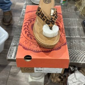 Leopard print SO sandles new in box